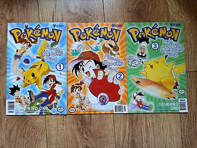 Buy Pokemon Pikachu Shocks Back #1-3 1999 Viz Comics Great Condition • 20£