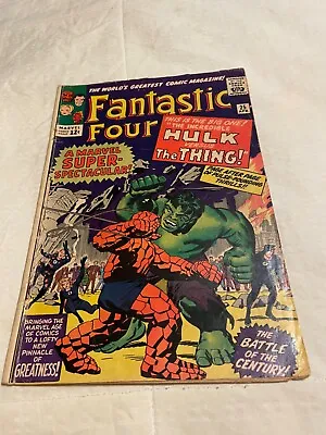 Buy Fantastic Four #25, 1st Thing Vs. Hulk, 2nd App Silver Age Captain America! • 240.74£