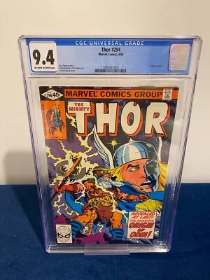 Buy Thor #294 Cgc 9.4 Ow To Wp Origin Of Odin Marvel Comics 1980 • 80.42£