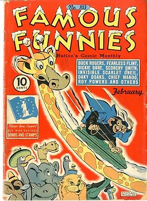 Buy Famous Funnies  # 103   VERY GOOD    February 1943   Many Artists & Writers • 36.78£