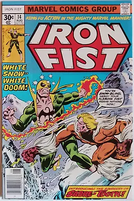 Buy IRON FIST #14 Marvel Comic's 1977 - 1st Appearance Of Sabretooth. In High Grade. • 350£