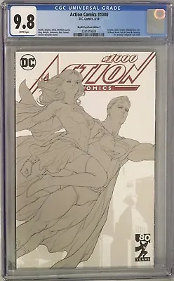 Buy Action Comics (2018) #1000 CGC 9.8 Artgerm BuyMeToys.Com Sketch Variant C Cover! • 100.30£