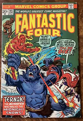 Buy Fantastic Four 145 VF 1st Ternak Gil Kane Cover 1974 Conway Andru Marvel • 31.62£