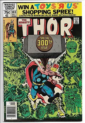 Buy Thor 300 VF-? Newsstand Anniversary Issue Marvel Comics 1980 Pollard Cover • 7.16£