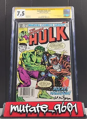 Buy Incredible Hulk #271 CGC SS 7.5 Signed And Sketched By Al Milgrom *1ST ROCKET • 315.96£