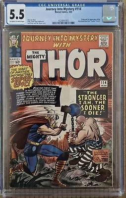 Buy Journey Into Mystery #114 CGC 5.5 1st Appearance Of Absorbing Man Marvel 1965 • 106.43£