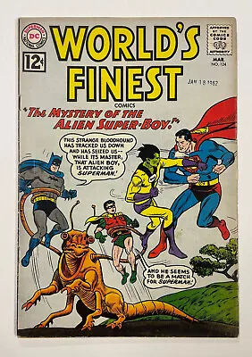 Buy World's Finest Comics #124. March 1962. Dc. Vg-. Batman. Superman. Green Arrow! • 20£