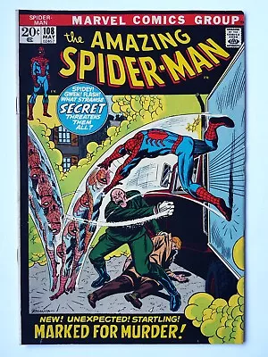 Buy THE AMAZING SPIDER-MAN # 108 (Sister Sun & Flash Thompson 1972) Nice Grade • 11.25£