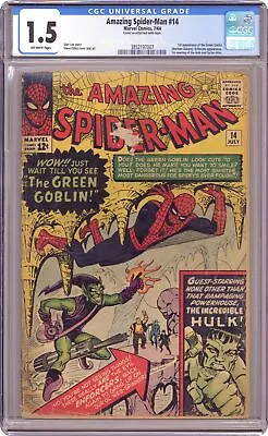 Buy Amazing Spider-Man #14 CGC 1.5 1964 3852197007 1st App. Green Goblin • 751.55£