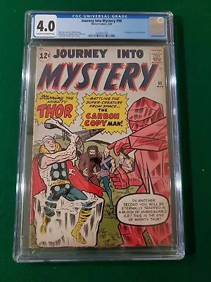 Buy Journey Into Mystery #90 Cgc 4.0 1963 Marvel Early Thor 1st Xartans Kirby Ditko • 158.07£