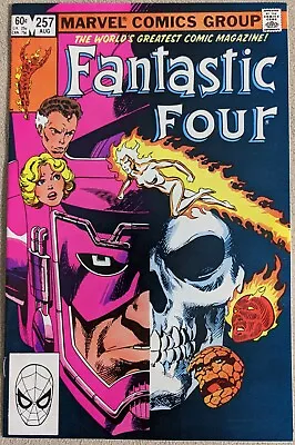Buy Fantastic Four #257 Marvel Comic - Destruction Of Skrull Throneworld By Galactus • 9.59£