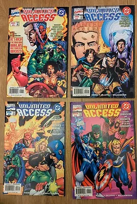 Buy Marvel DC Comics Crossover Unlimited Access #1-4 Complete Set 1997 • 5.99£