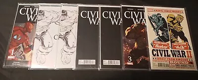 Buy Civil War Ii Lot (7) #1 Preview #3 #3 Black Bagged & Sketched (2) Each #4 All Nm • 27.66£