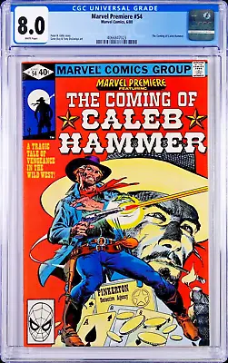 Buy Marvel Premiere #54 CGC 8.0 (Jun 1980, Marvel) Wild West, Coming Of Caleb Hammer • 34.79£