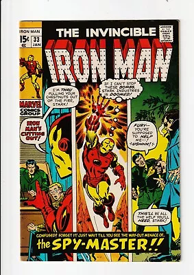 Buy Iron Man #33 • VFNM + White Pages • (Marvel 1971) • 1st Print • 21.67£