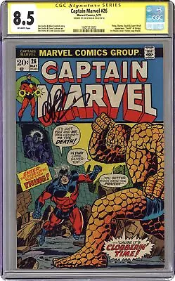 Buy Captain Marvel #26 CGC 8.5 SS Starlin 1973 1607212002 2nd App. Thanos • 119.93£