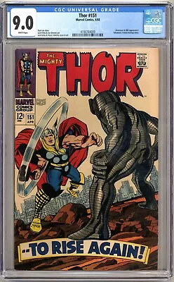 Buy Thor #151 Cgc 9.0 White Pages Marvel Comics 1968 • 163.90£