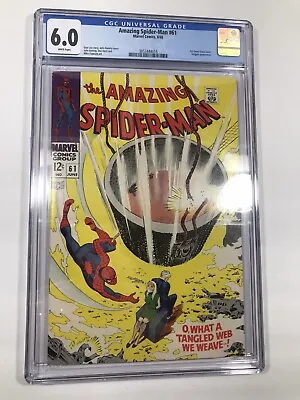 Buy The Amazing Spider-Man #61 CGC 6.0 First Gwen Stacy Cover White Pages • 215.87£