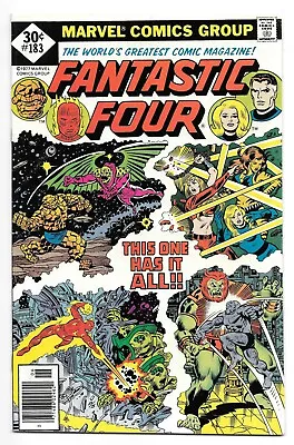 Buy Fantastic Four #183 (6/77 Marvel) Fn+ (6.5) The Brute! Mad Thinker! Annihilus! • 3.99£