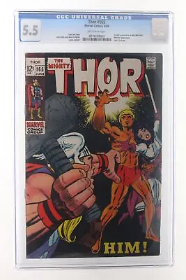 Buy Thor #165 - Marvel Comics 1969 CGC 5.5 1st Full Appearance Of Him (Warlock). Wat • 111.28£