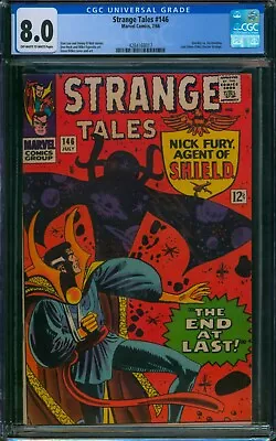 Buy Strange Tales #146 ⭐ CGC 8.0 ⭐ 1st Eternity Cover! 1st A.I.M. Silver Age 1966 • 186.02£