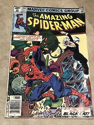 Buy AMAZING SPIDER-MAN #204 - BLACK CAT  The Fisherman Collection  1980 • 10.45£