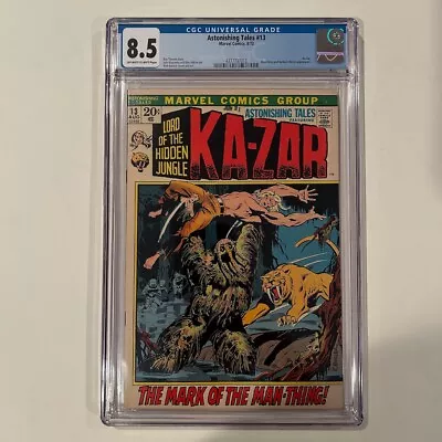 Buy Astonishing Tales #13 (1972) CGC 8.5 OW/WP 4377737013 - 1st Cover Of Man-Thing • 87.95£