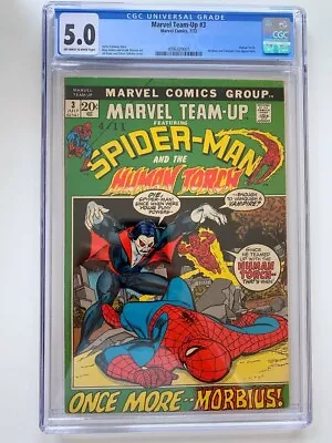 Buy MARVEL TEAM-UP #3 CGC 5.0 (1972) Morbius 3rd APPEARANCE • 38.74£