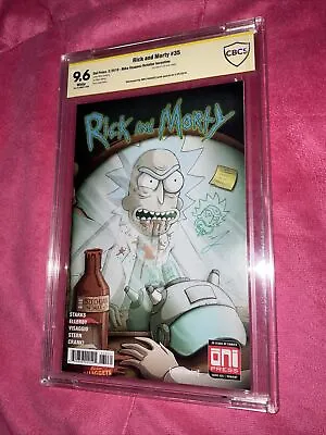 Buy Rick And Morty #35 CBCS 9.6 Iron Man 128 Homage Signed & Sketch By Mike Vasquez • 47.65£