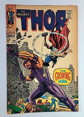 Buy The Mighty Thor 140 Marvel Comics 1967 1st Appearance The Growing Man  • 19.99£