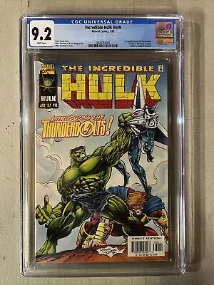 Buy Incredible Hulk #449 (1997) CGC 9.2 Key Comic 1st Appearance Of The Thunderbolts • 94.87£