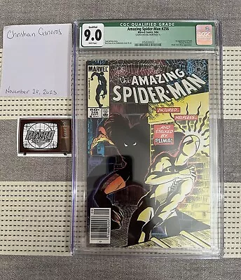 Buy Amazing Spider-Man #256 CGC 9.0 1st App Of Puma ( Thomas Fireheart) 1984 Green • 47.49£