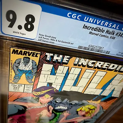 Buy Incredible Hulk #347 - CGC 9.8 WP 1st Appearance Hulk As  Joe Fixit  1988 Marvel • 140.72£