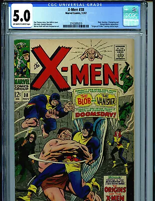 Buy X-Men #38 CGC 5.0 1967 Marvel Amricons K33 • 118.27£