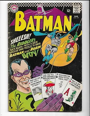 Buy Batman 179 - Vg 4.0 - 2nd Silver Age Appearance Of The Riddler - Robin (1966) • 60.77£