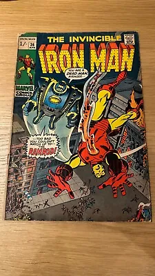 Buy Marvel Comics Iron Man #36 1971 Bag And Boarded • 10£