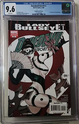 Buy Daredevil #111 CGC 9.6 White Pages 1st Appearance Lady Bullseye Dodson Variant • 72.39£