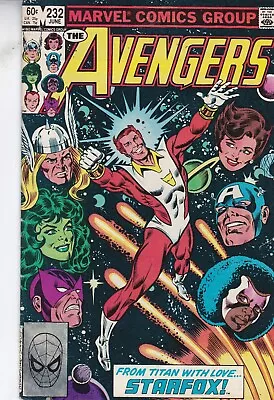 Buy Marvel Comics Avengers Vol. 1 #232 June 1983 1st Eros As Starfox Fast P&p • 59.99£