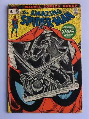 Buy Amazing Spider-Man #113 (pence Issue), 1972, 1st App Hammerhead, FN/VF • 30£