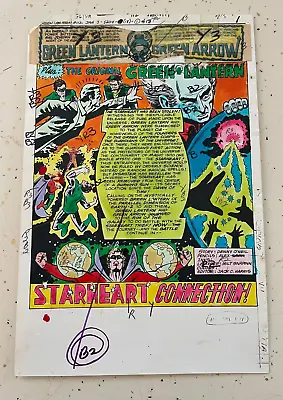 Buy GREEN LANTERN #112 ART Original Color Guide GREEN ARROW TITLE SPLASH 1979 OA • 158.86£