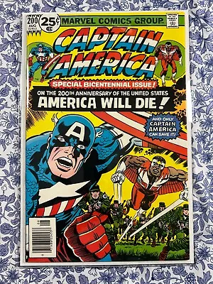 Buy CAPTAIN AMERICA #200 NM Jack Kirby Cover Falcon Bicentennial Newsstand CGC It! • 55.93£