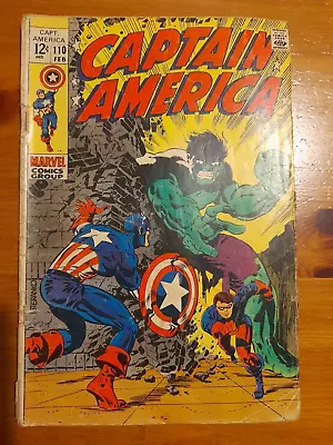 Buy Captain America #110 Feb 1969 Good+ 2.5 Rick Jones Bucky, 1st Madame Hydra Viper • 49.99£