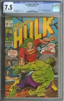 Buy Incredible Hulk #141 Cgc 7.5 Ow/wh Pages // 1st Appearance Doc Samson 1971 • 177.82£
