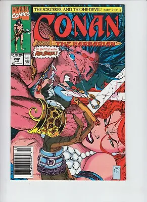 Buy Conan The Barbarian #242 (Newsstand) VF; Marvel | Jim Lee Red Sonja - We Combine • 32.45£