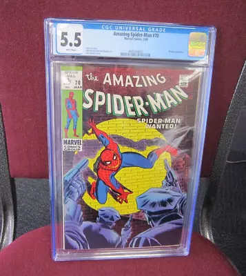 Buy Amazing Spiderman #70 CGC 5.5 - 1969 Kingpin Appearance • 79.88£