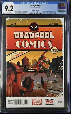 Buy Deadpool #27 Art Adams Variant CGC 9.2 Marvel 2014 Homage Detective Comics #27 • 157.33£