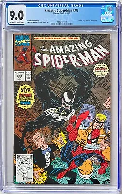 Buy Amazing Spider-Man #333 CGC 9.0. Classic Erik Larsen Venom Cover!! • 40£