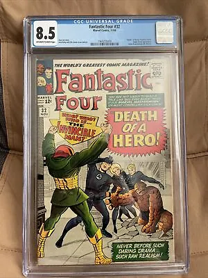 Buy Fantastic Four #32 CGC 8.5 Jack Kirby Art, Death Of Dr. Storm • 316.63£