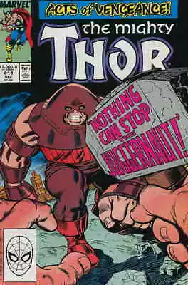 Buy Thor #411 FN; Marvel | Juggernaut - 1st Appearance New Warriors - We Combine Shi • 34.78£
