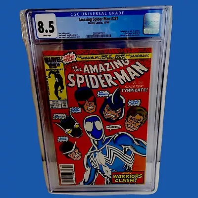 Buy NEWSSTAND Amazing Spider-Man #281 CGC Graded 8.5 Marvel 1986 White Pages 🔑 • 138.36£